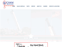 Tablet Screenshot of cranesalesandservice.com